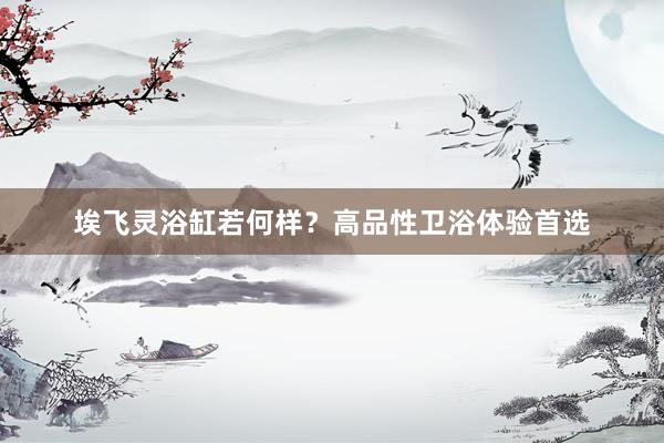 埃飞灵浴缸若何样？高品性卫浴体验首选